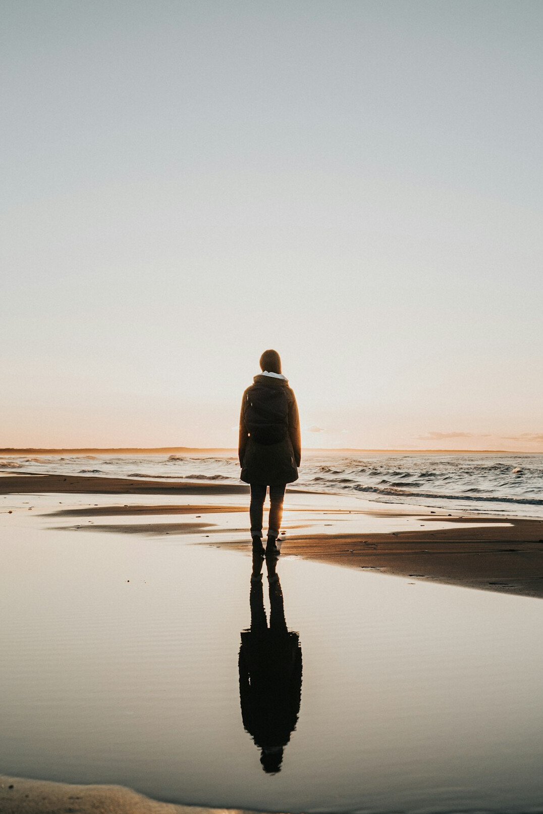 person reflecting on success
