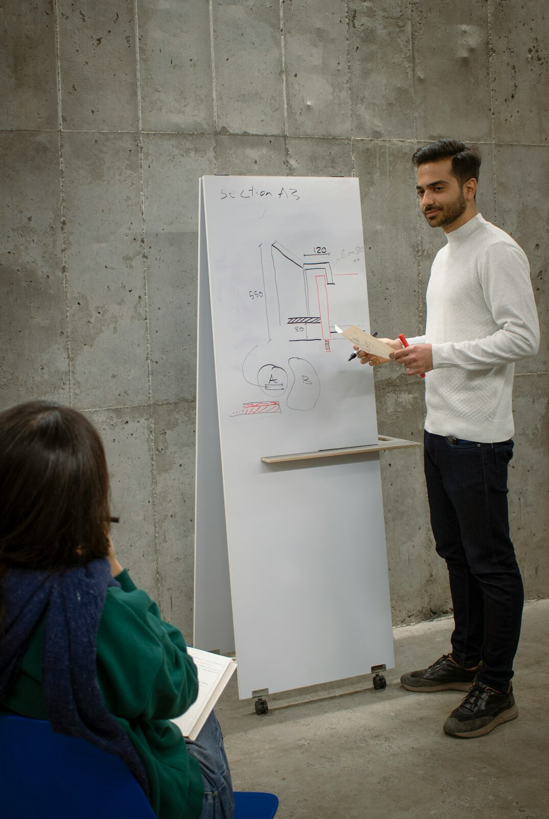 person giving presentation